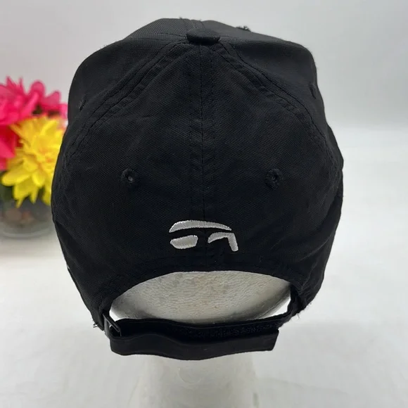 Taylor Made Black Hat with White Logo Adjustable HT3383B - Picture 3 of 6